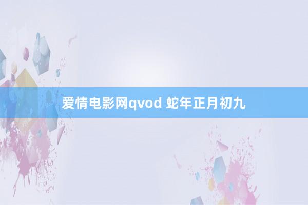 爱情电影网qvod 蛇年正月初九