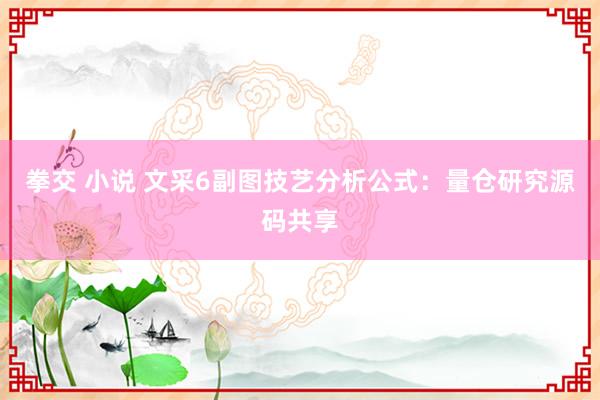 拳交 小说 文采6副图技艺分析公式：量仓研究源码共享